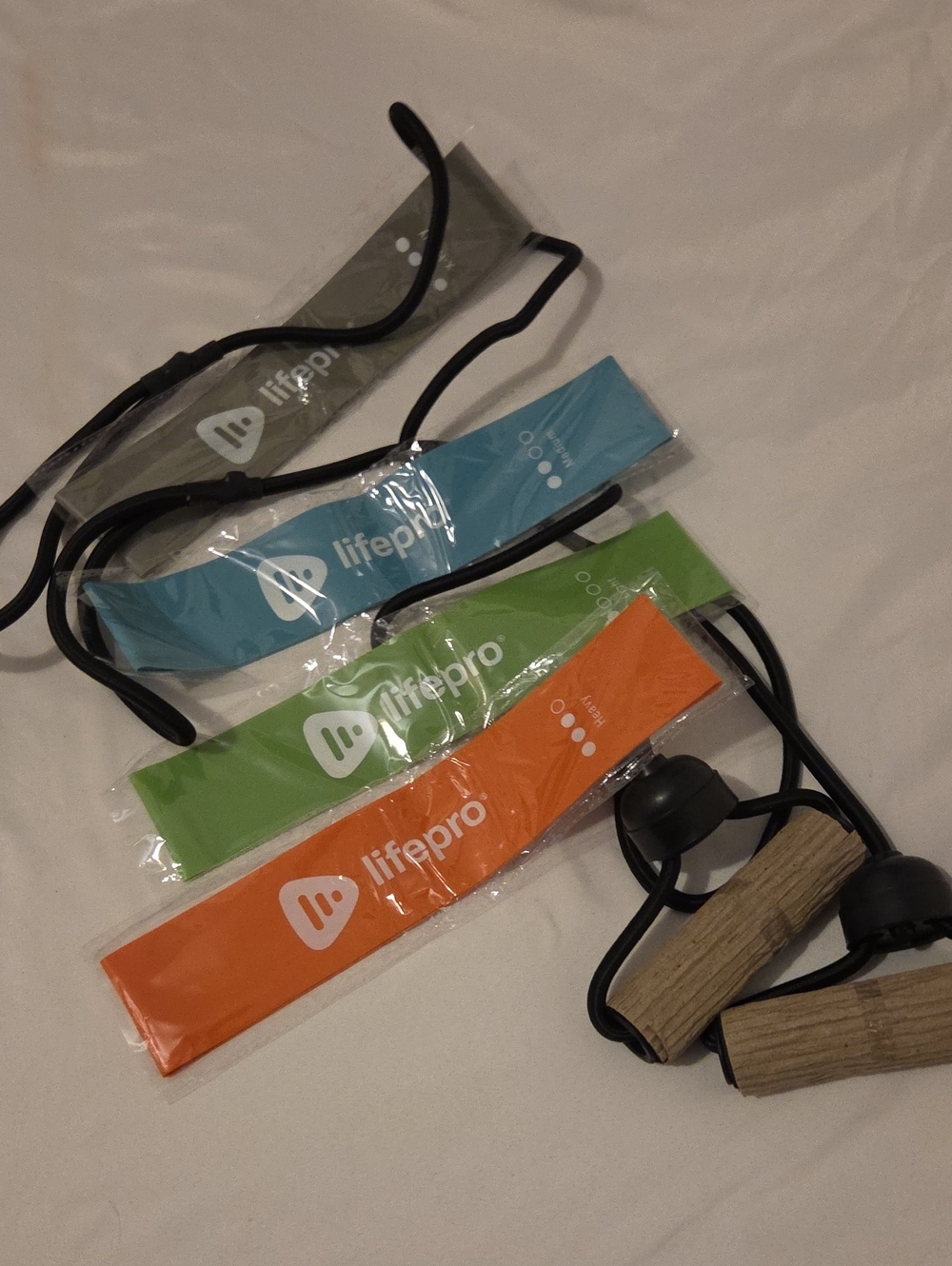 Resistance Loop Bands Set - Multi-Color With Arm Strenghting Ropes